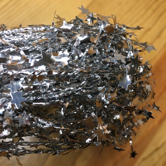Silver Mini Star Wire Garland Shapeable Wired Decor - Picture 2 of 10